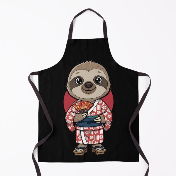 Item preview, Kawaii Japanese Sloth Kimono Fan Japan designed and sold by k3rstman1.