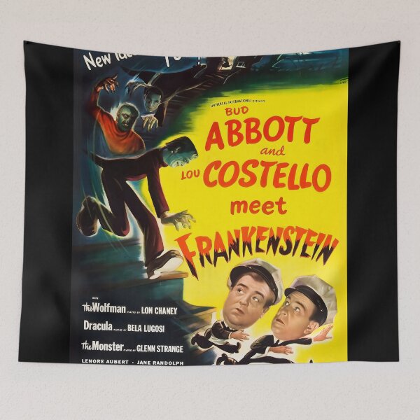 Artikelvorschau, Abbott und Costello treffen Frankenstein Poster | Klassische Monster-Comedy-Kunst | Vintage-Horrorfilm-Druck entworfen und verkauft von neildoch.