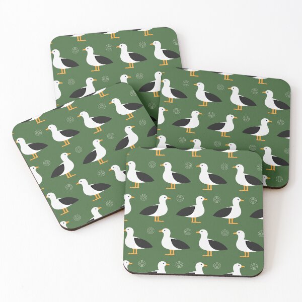 Item preview, Albatrosses on green designed and sold by reneesillus.