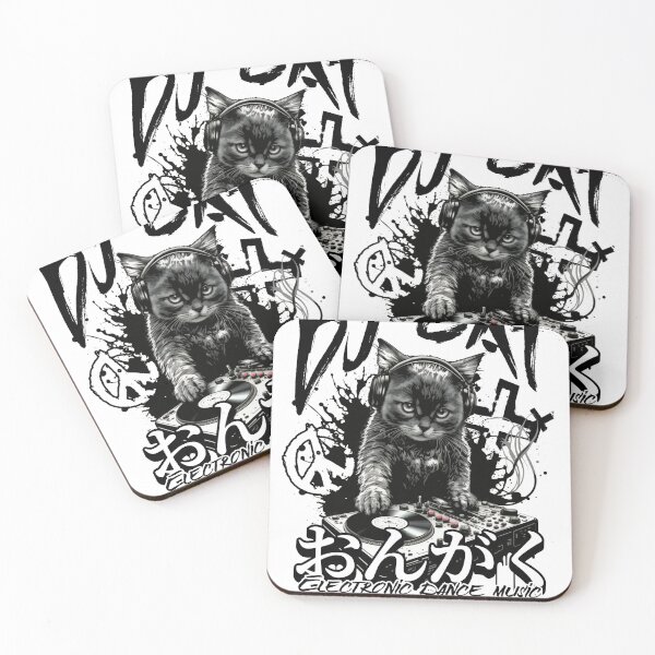 Item preview, DJ Cat Remix – Funny Music Love designed and sold by cybersilverhand.