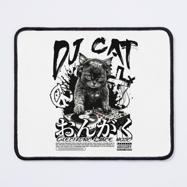 Item preview, DJ Cat Remix – Funny Music Love designed and sold by cybersilverhand.