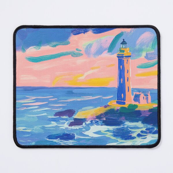 Item preview, Coastal lighthouse in Matisse style designed and sold by ArtHouseNiklas.