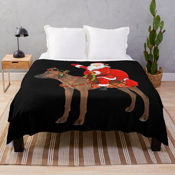Item preview, Matching Funny Santa Riding Rhodesian Ridgeback Christmas designed and sold by decruhammij.