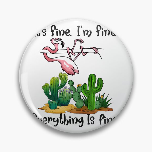 Aperçu de l'œuvre ça va, je vais bien, tout va bien, drôle de cactus flamant rose créée et vendue par lkhirwbrm.