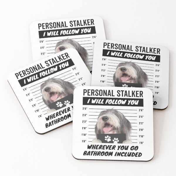 Item preview, Personal Stalker Dog  Blue And White Bearded Collie designed and sold by salvadorrojass.