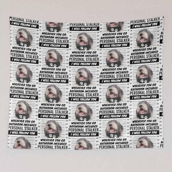 Item preview, Personal Stalker Dog  Blue And White Bearded Collie designed and sold by salvadorrojass.