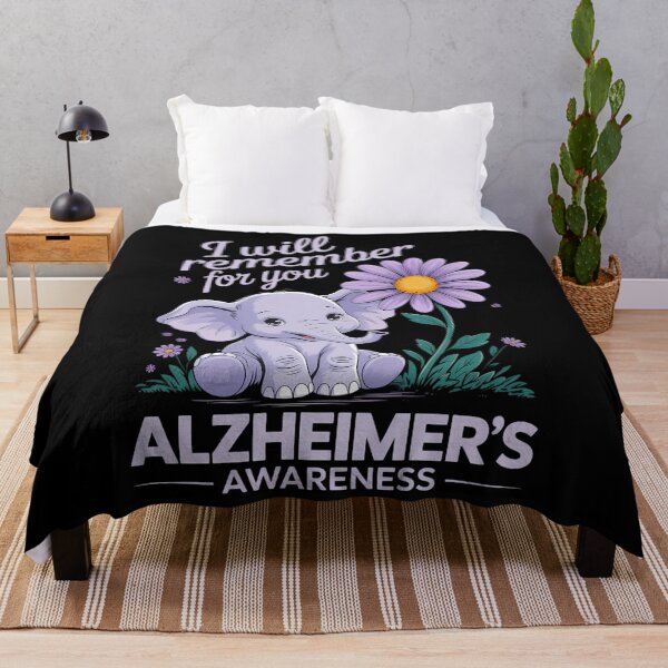 Item preview, Alzheimer's Awareness I'll Remember For-You Purple Elephant designed and sold by papertaless.