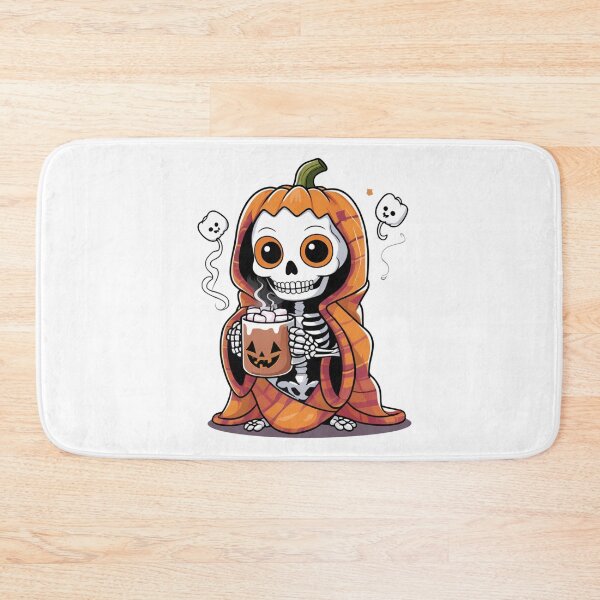 Item preview, Pumpkin Witch Skeleton – Kawaii Halloween Magic designed and sold by  Moodmelt Studio .