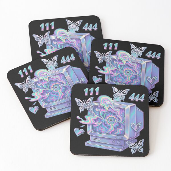Item preview, Y2K Psychedelic CRT Portal – Angel Numbers Neon Aesthetic designed and sold by Tatko Designs.