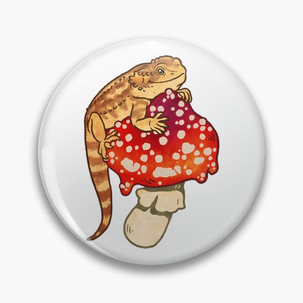 Item preview, Distinguished Bearded Dragon On Red Spotted Mushroom designed and sold by salvadorrojass.
