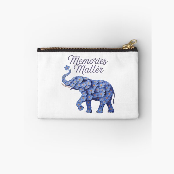 Item preview, Alzheimer's Awareness Myosotis Forget me not Flower Elephant designed and sold by papertaless.