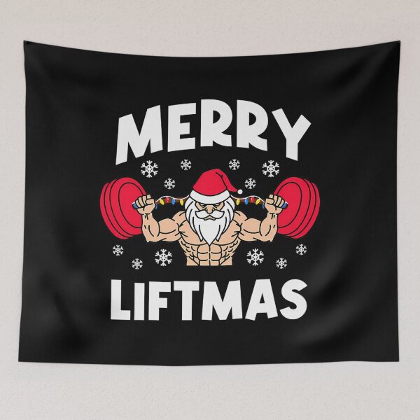 Item preview, Funny Merry Liftmas Weightlifters Christmas Gym Workout 		 designed and sold by vereliazizliu.