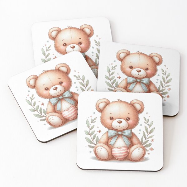 Item preview,  Cute teddy bear with flowers designed and sold by nicnacc.
