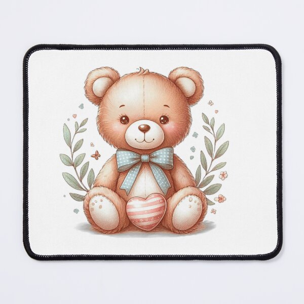 Item preview, Cute teddy bear with flowers designed and sold by nicnacc.