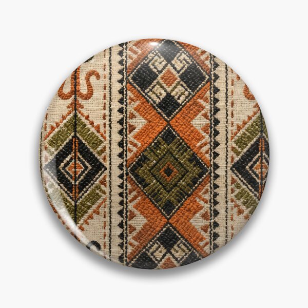 Item preview, Transylvanian Geometric Rug Pattern | Rustic Romanian Folk Art Diamond Motif designed and sold by Maximilianos.