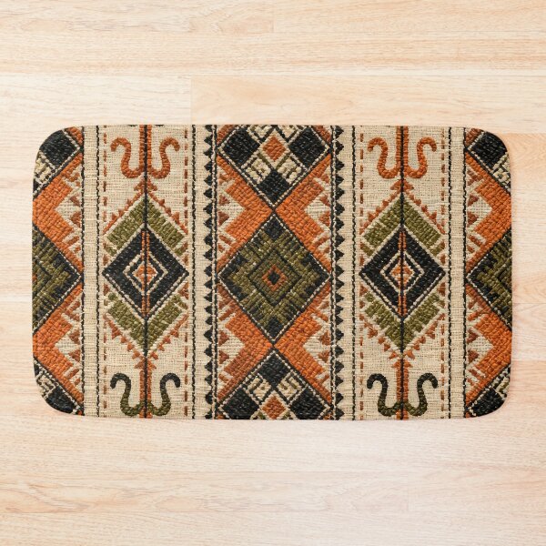 Item preview, Transylvanian Geometric Rug Pattern | Rustic Romanian Folk Art Diamond Motif designed and sold by Maximilianos.