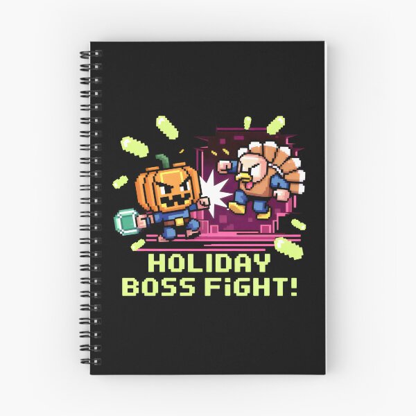 Item preview, 1980s Pixel Showdown with Pumpkin Projectiles and Turkey Warrior designed and sold by SplashTastic.