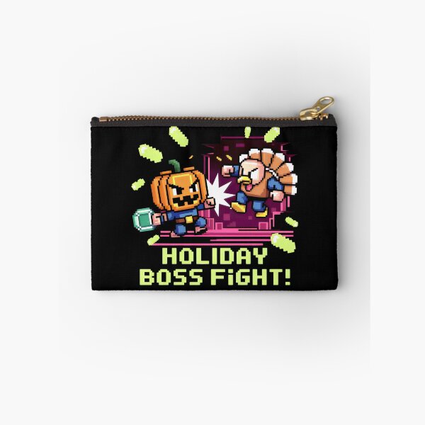 Item preview, 1980s Pixel Showdown with Pumpkin Projectiles and Turkey Warrior designed and sold by SplashTastic.
