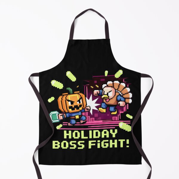 Item preview, 1980s Pixel Showdown with Pumpkin Projectiles and Turkey Warrior designed and sold by SplashTastic.