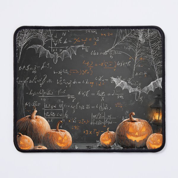 Item preview, Haunted Chalkboard – Spooky Halloween Classroom Line Art with Bats and Pumpkins designed and sold by Lemon-Monday.
