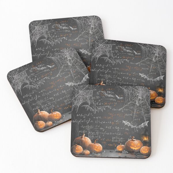 Item preview, Haunted Chalkboard – Spooky Halloween Classroom Line Art with Bats and Pumpkins designed and sold by Lemon-Monday.