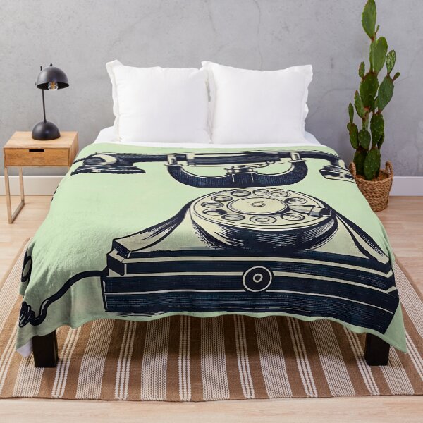 Item preview, Retro Teal Rotary Phone designed and sold by LanaGustavsson.