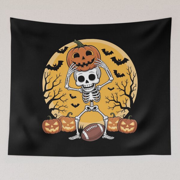 Item preview, Dabbing Football Pumpkin Skeleton Football Player Halloween designed and sold by Bandikonsalez.