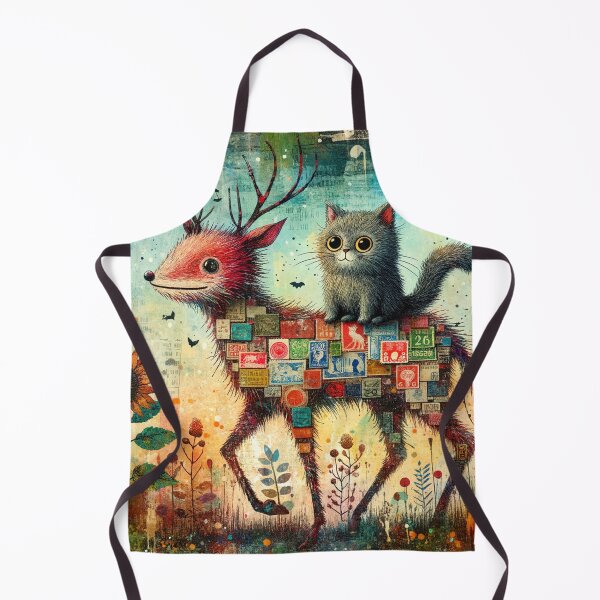 Item preview, Cat Riding the Reindeer designed and sold by M-Y-A-R-T-.