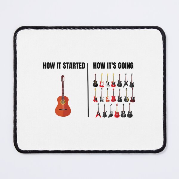 Item preview, How it Started  Guitar Lovers 	s  Meme Funny Guitar 		 designed and sold by cagasrannaka.