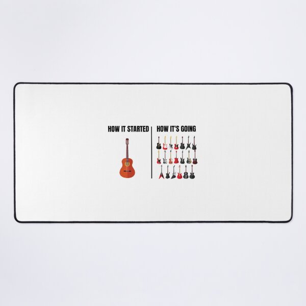 Item preview, How it Started  Guitar Lovers 	s  Meme Funny Guitar 		 designed and sold by cagasrannaka.