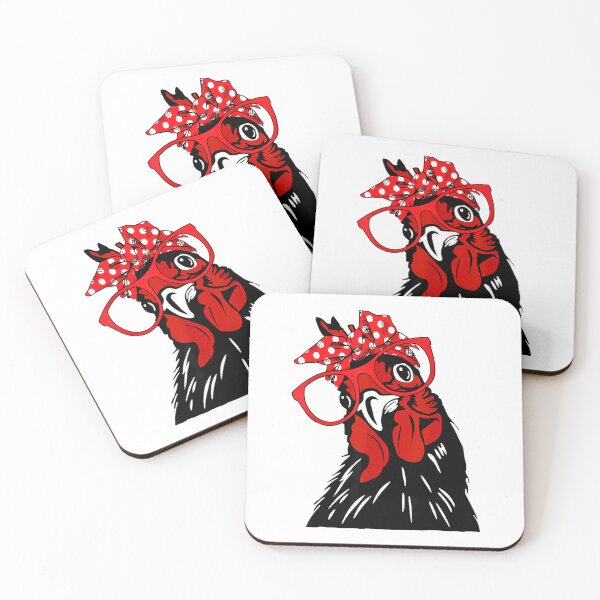 Item preview, cute 	 	 Chicken With Bandana Headband and Glasses 		 designed and sold by gajrebinoya1.