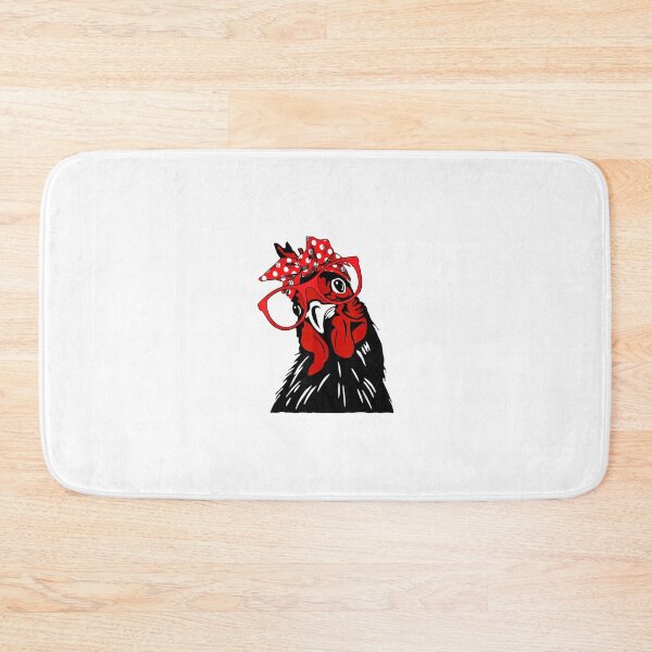 Item preview, cute 	 	 Chicken With Bandana Headband and Glasses 		 designed and sold by gajrebinoya1.
