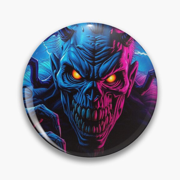 Item preview, Demonic evil creature cool heavy metal halloween artwork designed and sold by Vintage Designs +.