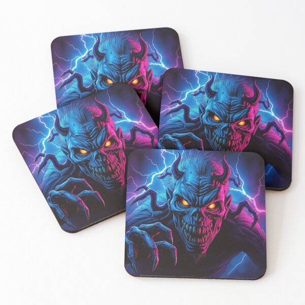 Item preview, Demonic evil creature cool heavy metal halloween artwork designed and sold by Vintage Designs +.