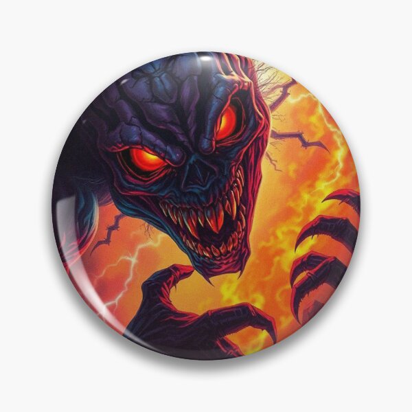 Item preview,  Demonic evil creature cool heavy metal halloween artwork designed and sold by Vintage Designs +.