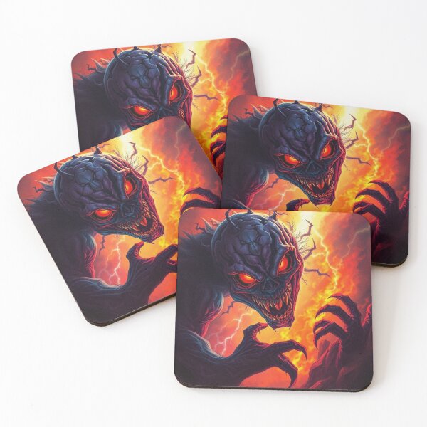 Item preview,  Demonic evil creature cool heavy metal halloween artwork designed and sold by Vintage Designs +.