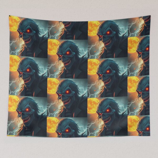 Item preview, Demonic evil creature cool heavy metal halloween artwork designed and sold by Vintage Designs +.