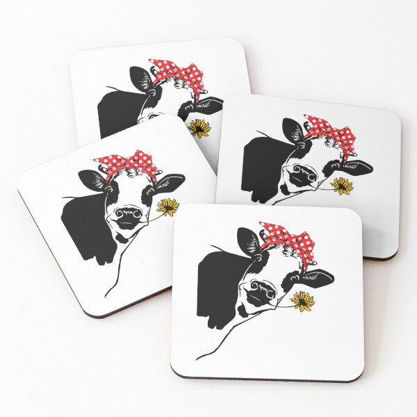 Item preview, Cute 	 	 Heifer Cow With Bandana Headband and Glasses 		 designed and sold by gajrebinoya1.