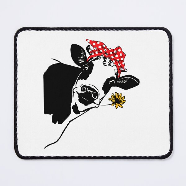 Item preview, Cute Heifer Cow With Bandana Headband and Glasses designed and sold by gajrebinoya1.