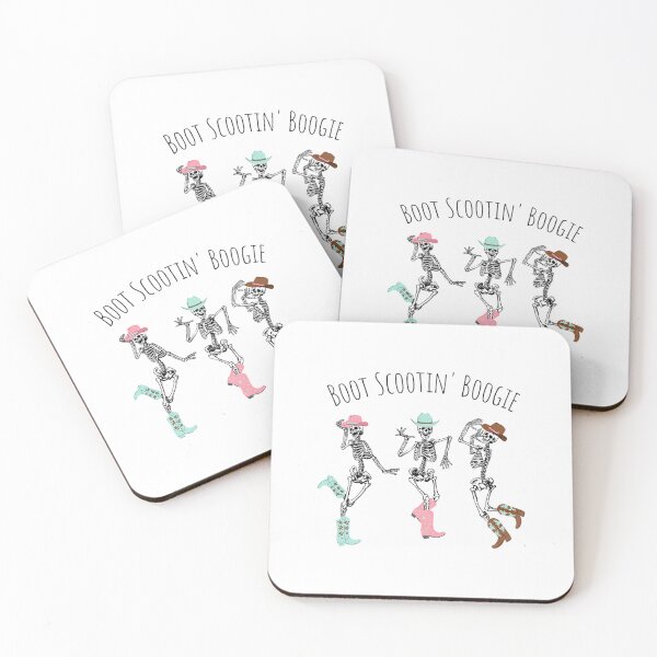 Item preview, Boot Scootin Boogie Skeletons Dancing Western Halloween 		 designed and sold by wildatrinkoo.