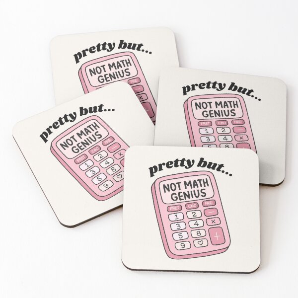 Item preview, Pretty But Not Math Genius Pink Calculator Illustrator designed and sold by Paper Hearteu.