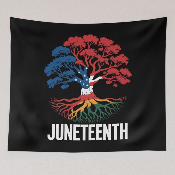 Item preview, American Grown African Root Tree Juneteenth Black Freedom designed and sold by papertaless.