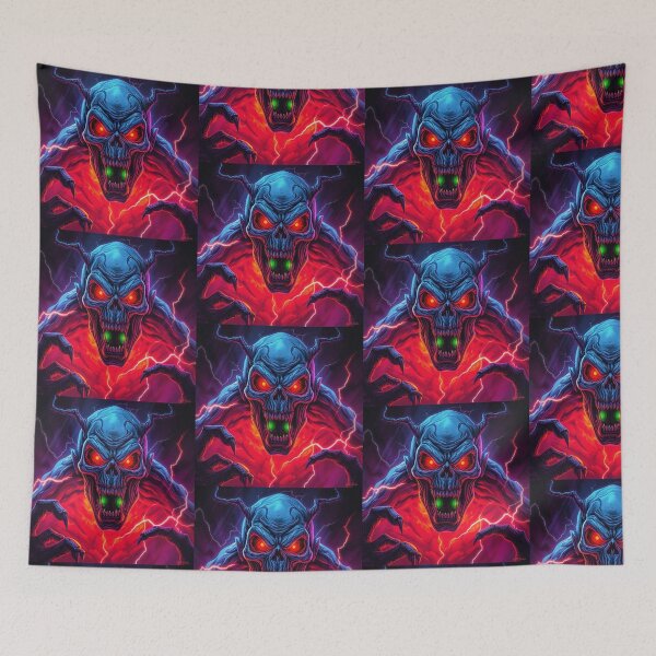 Item preview, Demonic evil creature cool heavy metal halloween artwork designed and sold by Vintage Designs +.