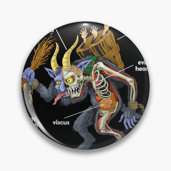 Item preview, Gruss Vom Krampus Anatomy Germanic Christmas Demon Horror 		 designed and sold by imolauzawaq.