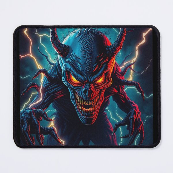 Item preview, Demonic evil creature cool heavy metal halloween artwork designed and sold by Vintage Designs +.