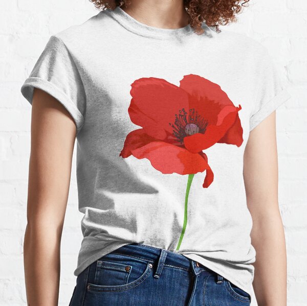 Poppy shop flower shirt