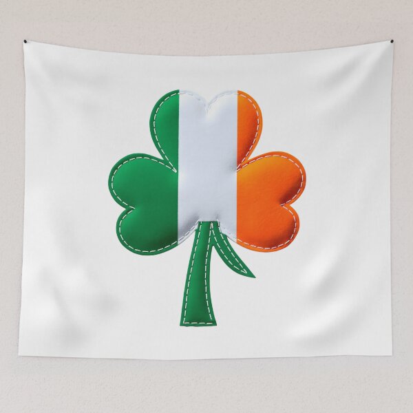 Item preview, Ireland Shamrock Tricolour Flag designed and sold by OliDesigns.