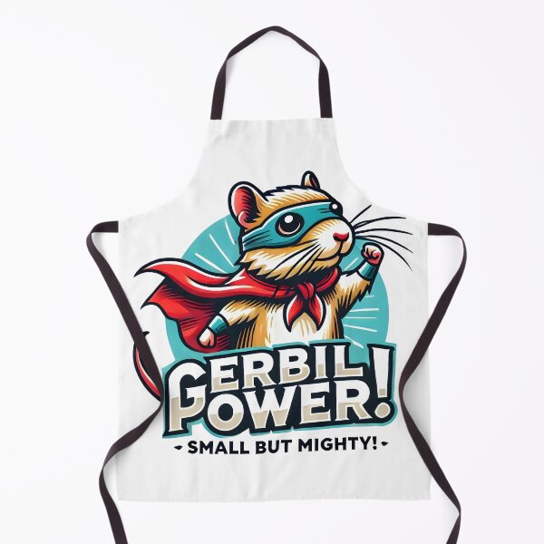 Item preview, Super Gerbil Power Small But Mighty Hero Cartoon Illustration. designed and sold by The-T-In-Retro.