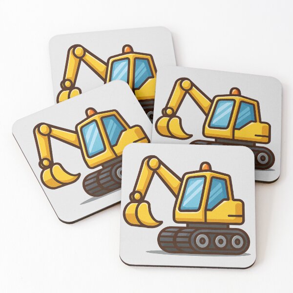 Item preview, Cute Cartoon Excavator – Construction Vehicle for Kids designed and sold by ZeMa-JA.