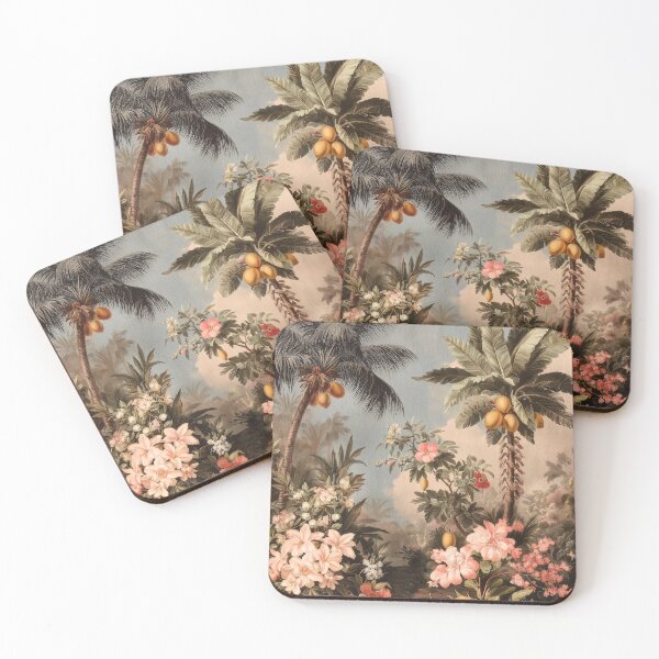 Item preview, Vintage Tropical Paradise with Palm Trees designed and sold by Jirka Svetlik, Studio Illuvision.